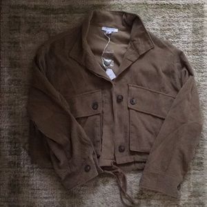 NWT crop suede jacket